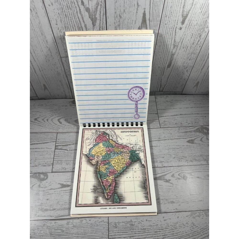 Handmade Spiral Junk Journal 4.75"x6" City Map Cover Memory Keeper - Picture 7 of 11